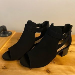 Brand New Black Open Toe Booties